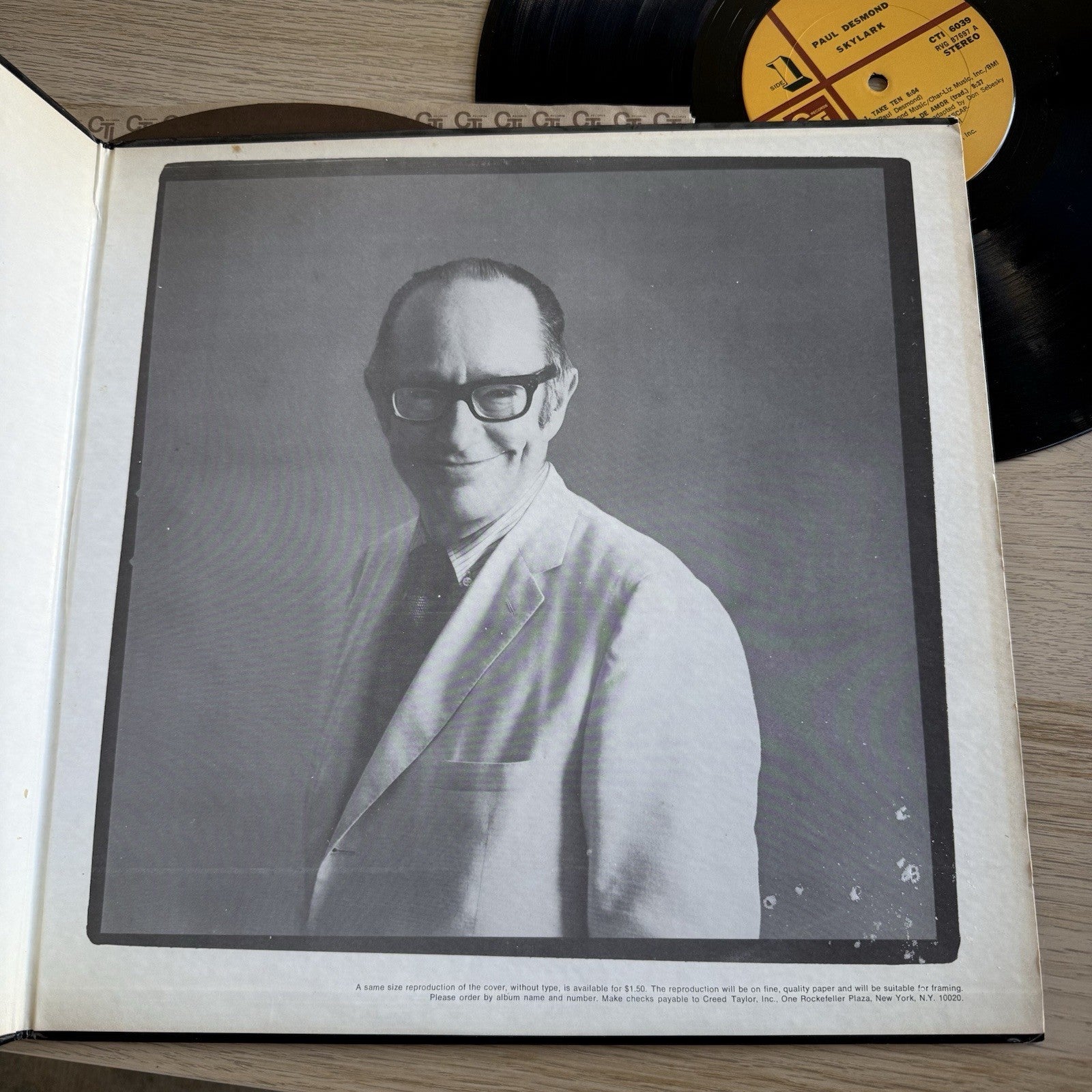 Paul Desmond Skylark 1974 CTI Van Gelder Stamp & RVG Etch Original Sleeve VG+
