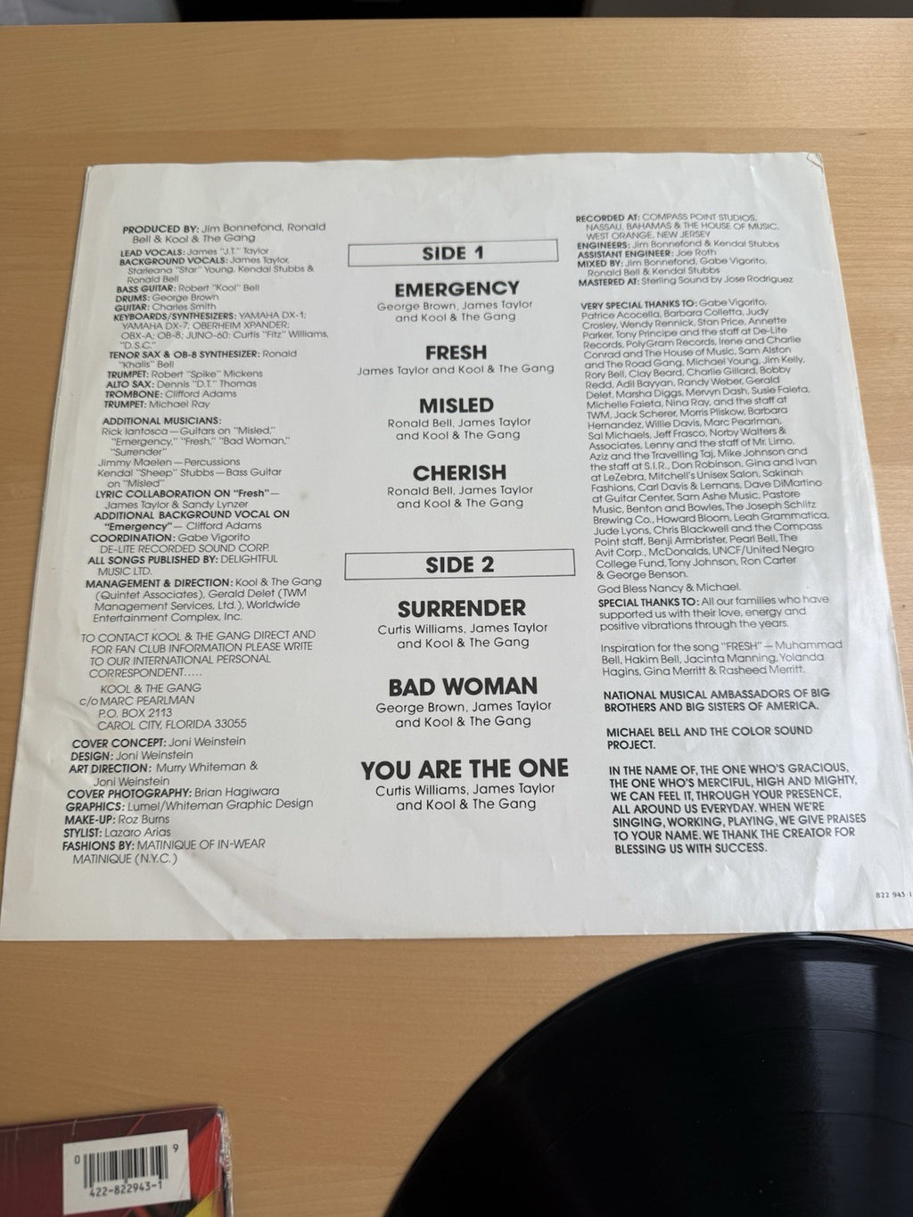 1980s Kool & The Gang Emergency Vinyl LP De-Lite Records In Shrink! US Press!