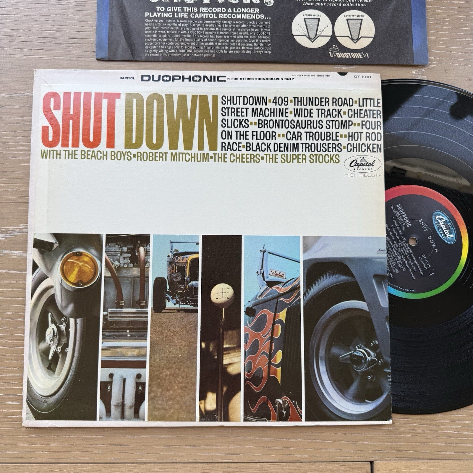 1963 SHUT DOWN Vinyl LP Beach Boys VG+ Original Sleeve 1st Duophonic US Pressing