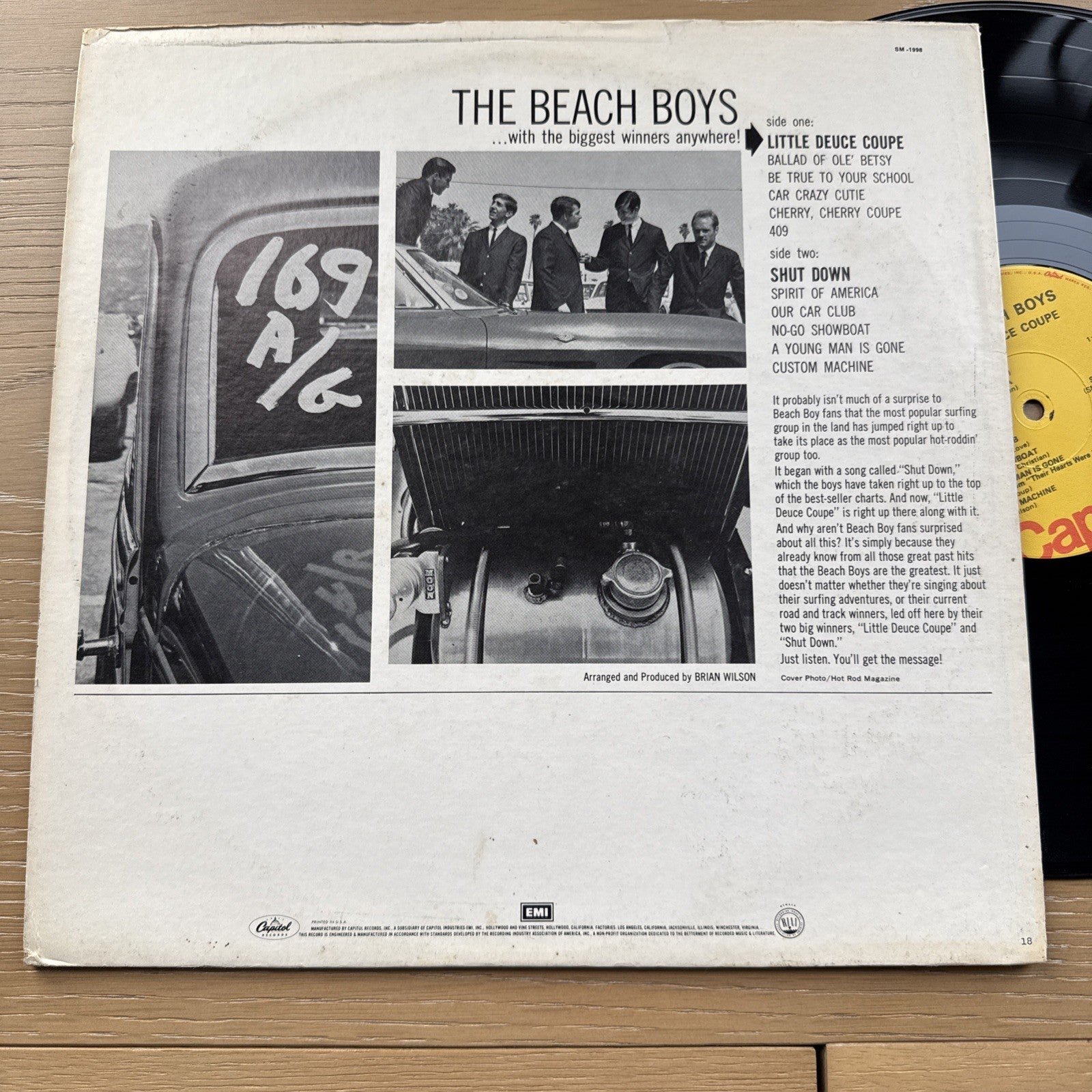 1970s Beach Boys Little Deuce Coupe US Press LP Complete W/OG Sleeve Mono VG+