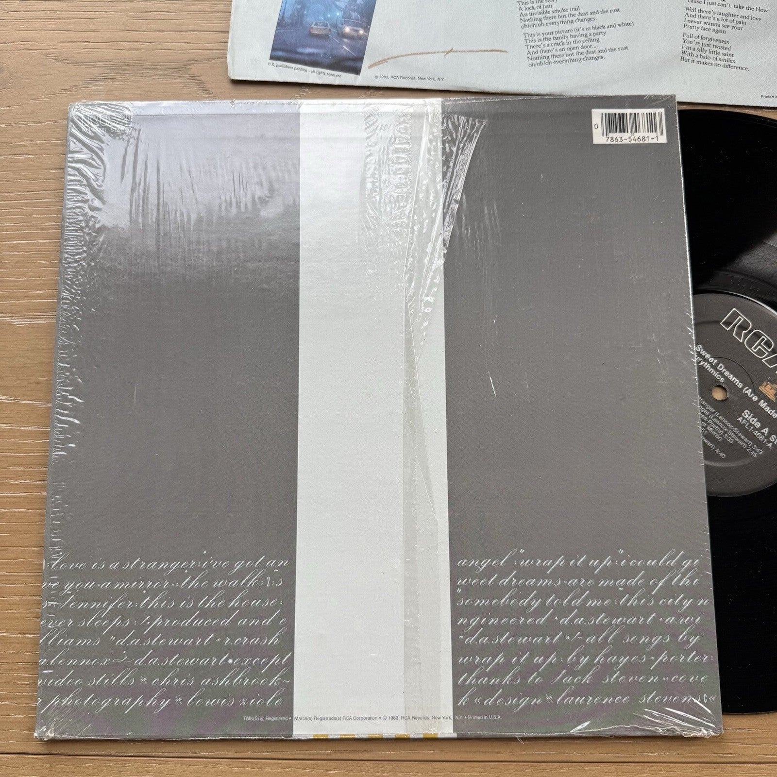 1983 EURYTHMICS Sweet Dreams Are Made Of This EX/EX In Shrink With MTV Sticker!