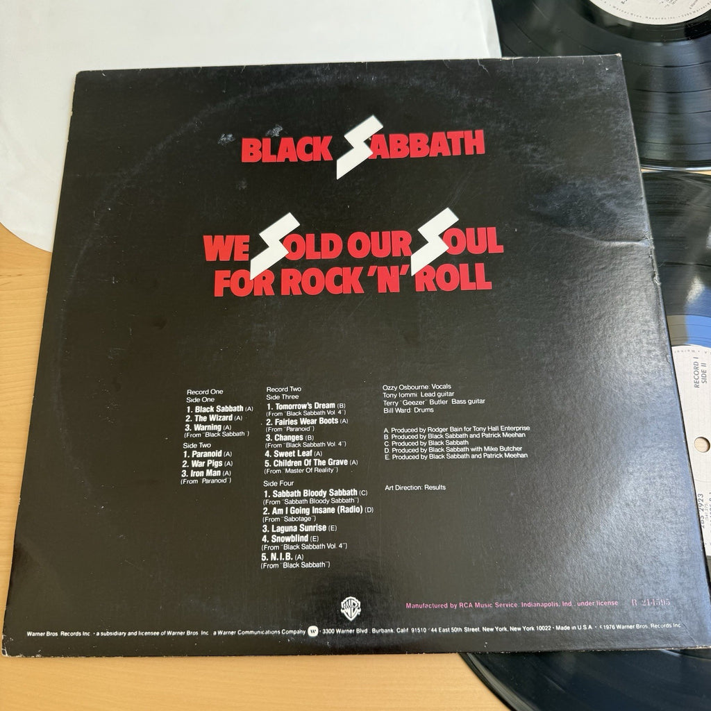 1970s US Press Black Sabbath/We Sold Our Soul For Rock 'N' Roll/ Vinyl 2 LP VG+