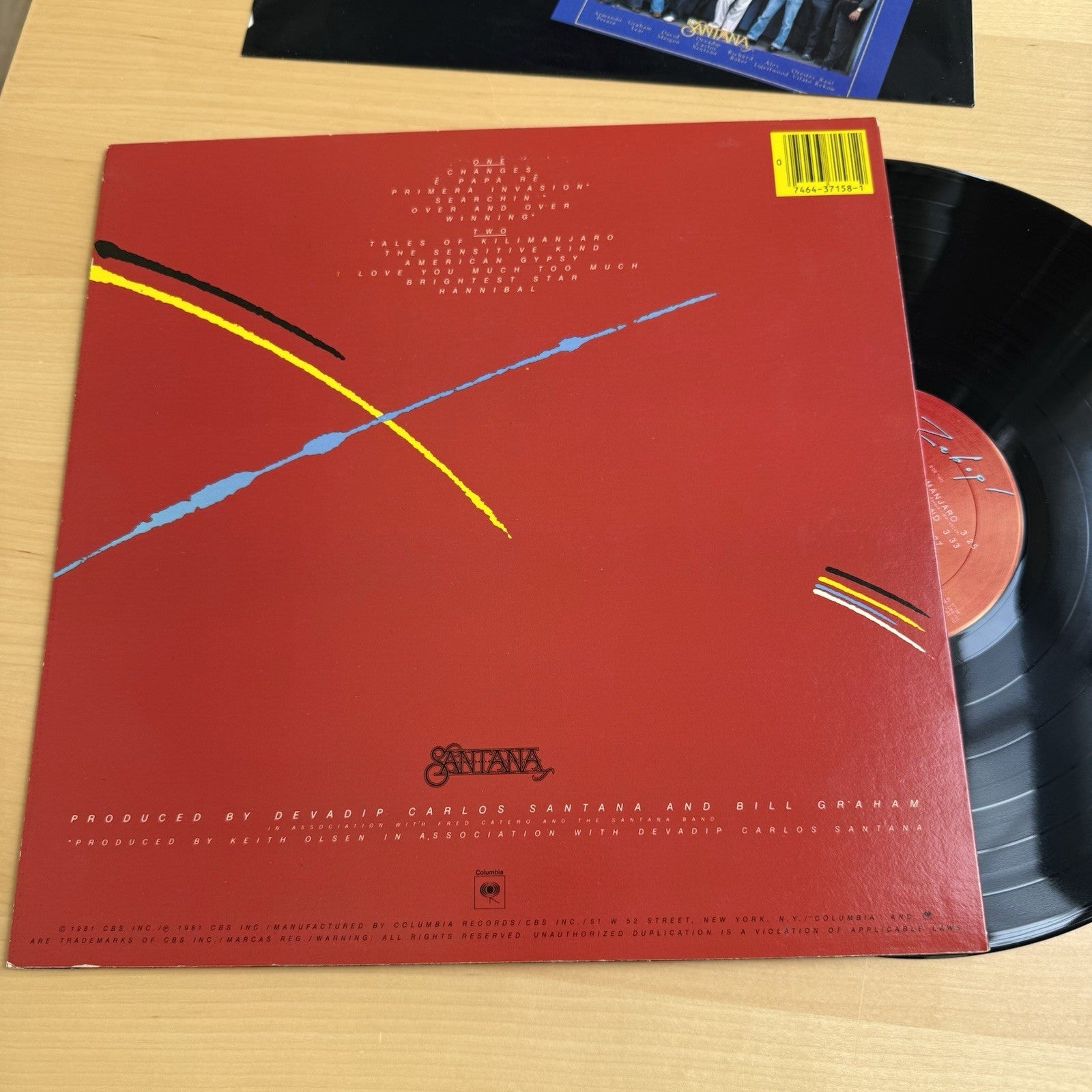 1981 Carlos Santana ZEBOP! LP Original 1st US Press Vinyl Complete W/Sleeve!