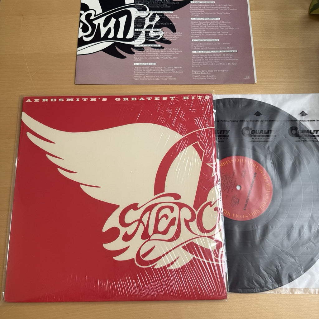 Aerosmith's Greatest Hits" LP 1980 US Press  W/ OG Art Sleeve! In Shrink! EX/EX