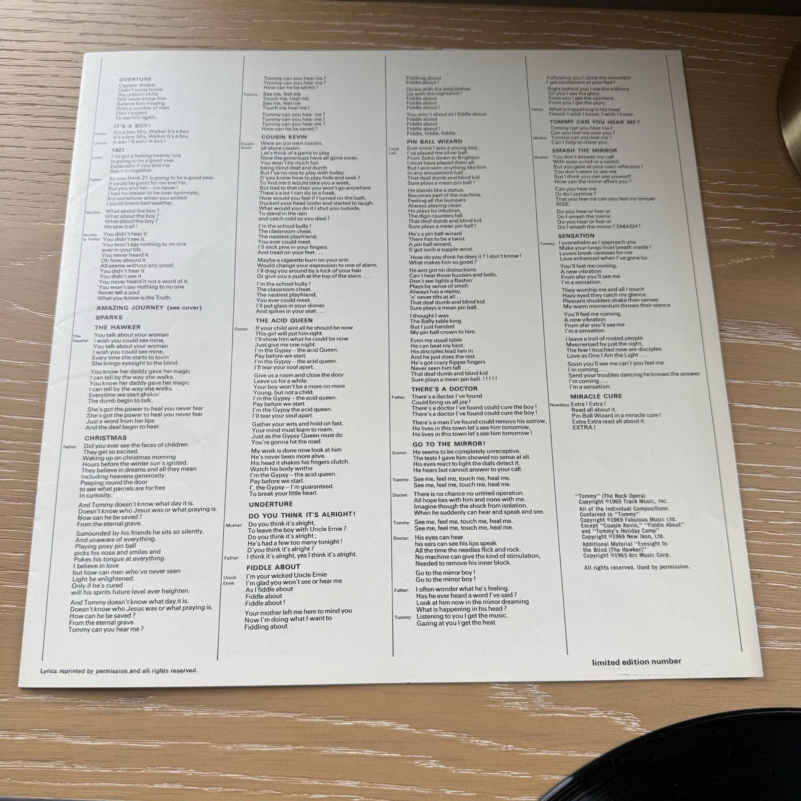 1973 The Who Tommy US Press Record Vinyl 2LP Complete W/ Book Original VG+