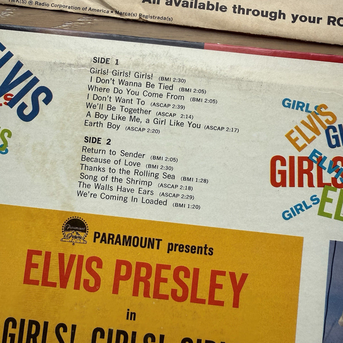 1970s Elvis Presley Girls! Girls! Girls! Vinyl VG+ US Press W/ Original Sleeve!