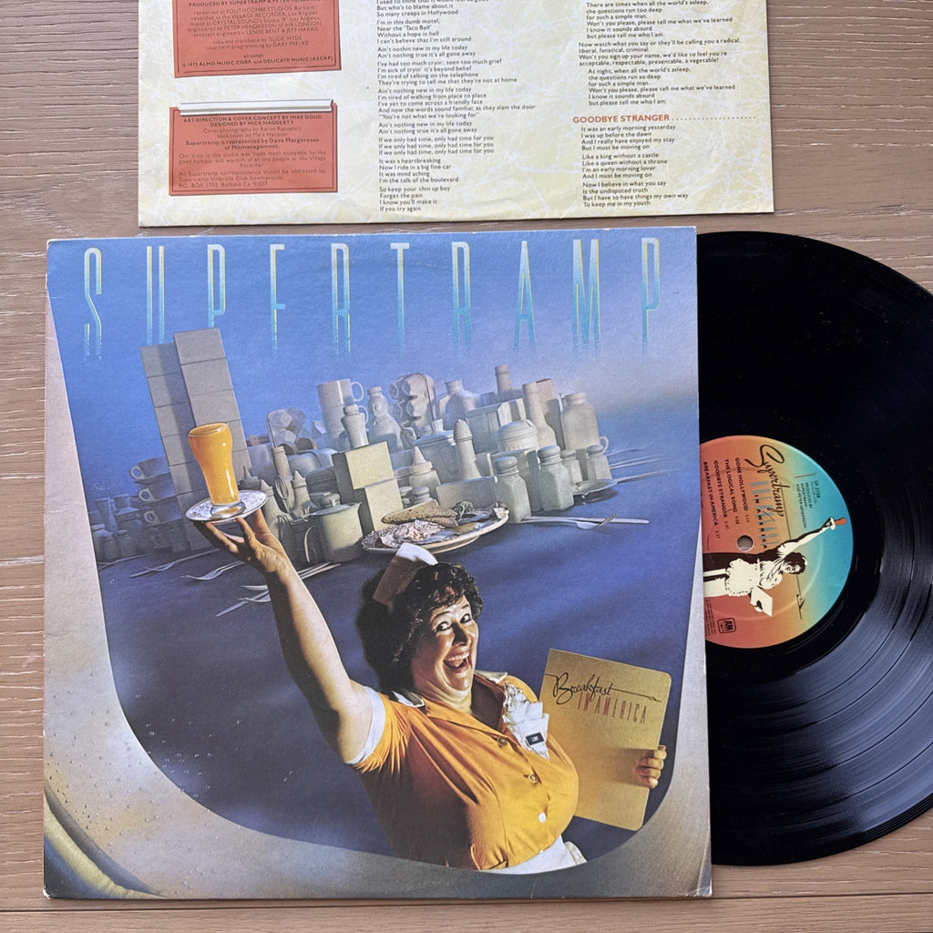 1979 SUPERTRAMP Breakfast In America Vinyl LP A&M + Original Lyric Sleeve