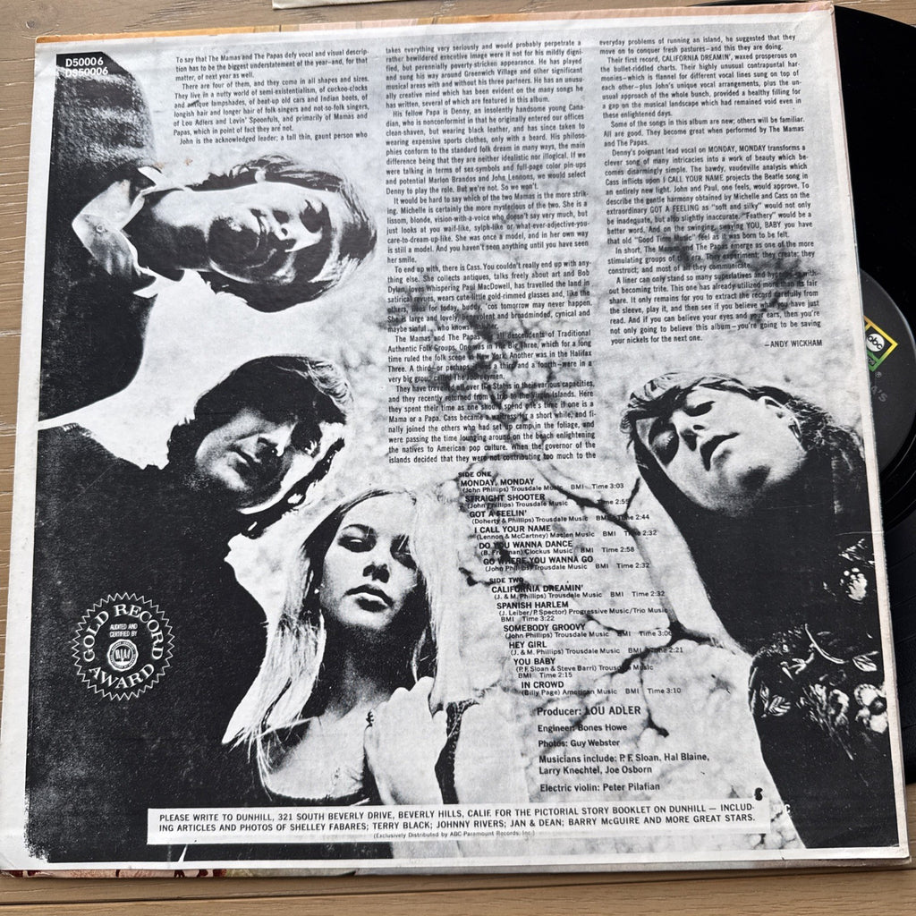 1970s Mamas and The Papas US Press If You Can Believe Your Eyes and Ears VG+