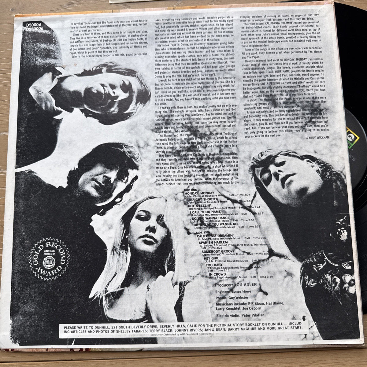 1970s Mamas and The Papas US Press If You Can Believe Your Eyes and Ears VG+