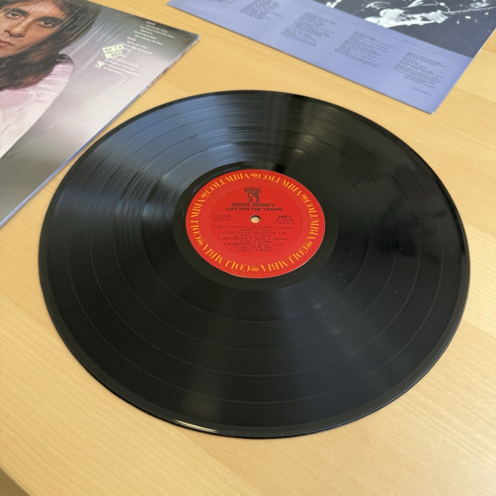 Eddie Money Life For The Taking Vinyl LP 1978 US Press In Shrink! EX/EX Complete