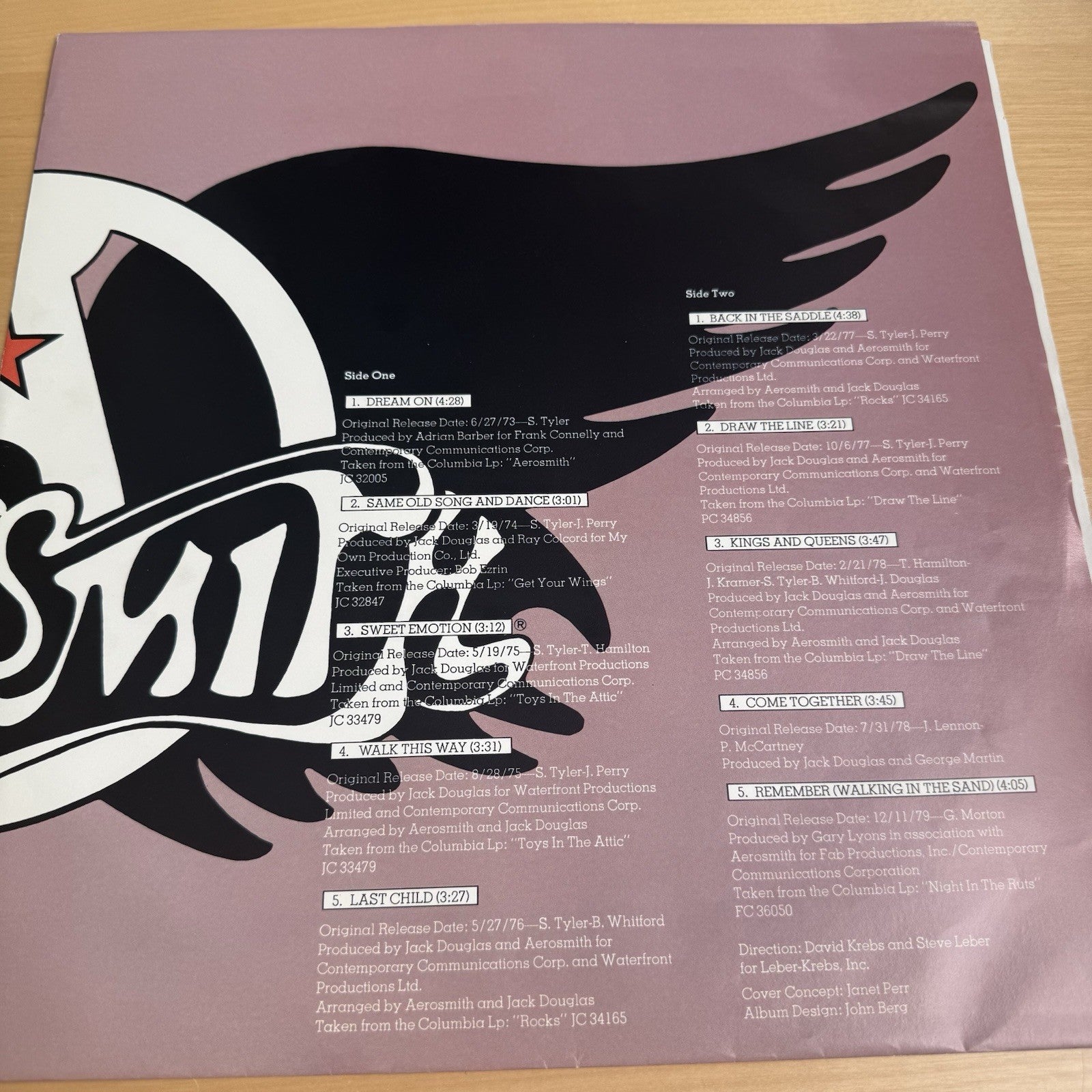 Aerosmith's Greatest Hits" LP 1980 US Press  W/ OG Art Sleeve! In Shrink! EX/EX