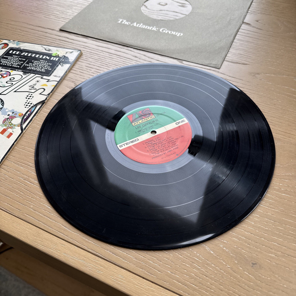 LED ZEPPELIN III 1970s US Monarch Press + Sticker Working Wheel +OG Sleeve VG+