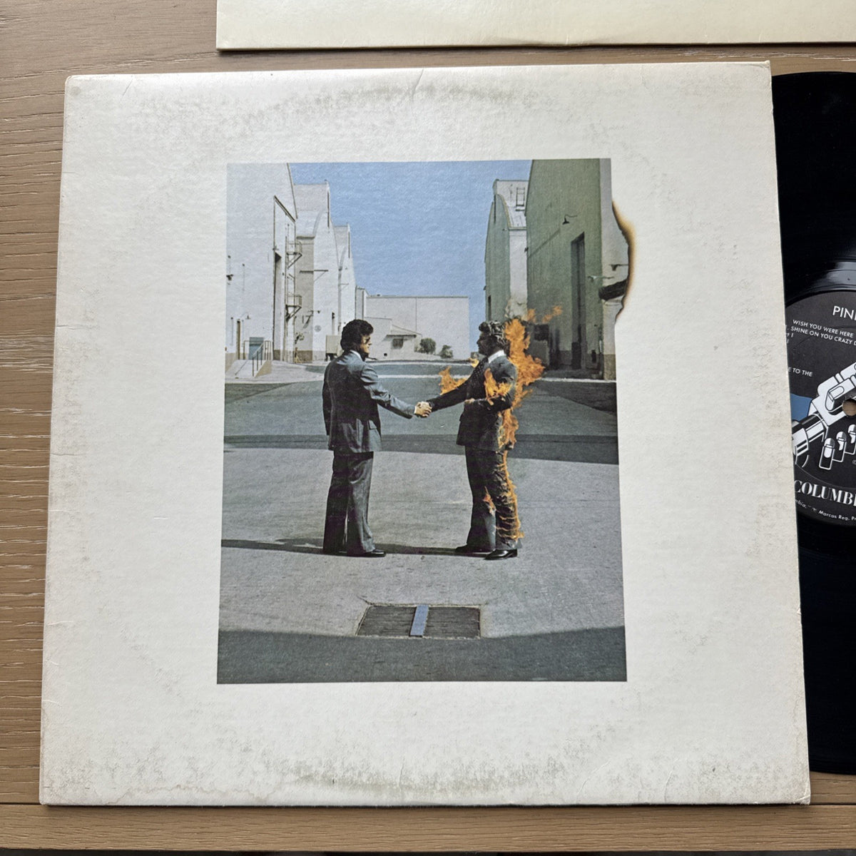 1975 PINK FLOYD Wish You Were Here 1st US Terre Haute Press Vinyl LP Sleeve VG+