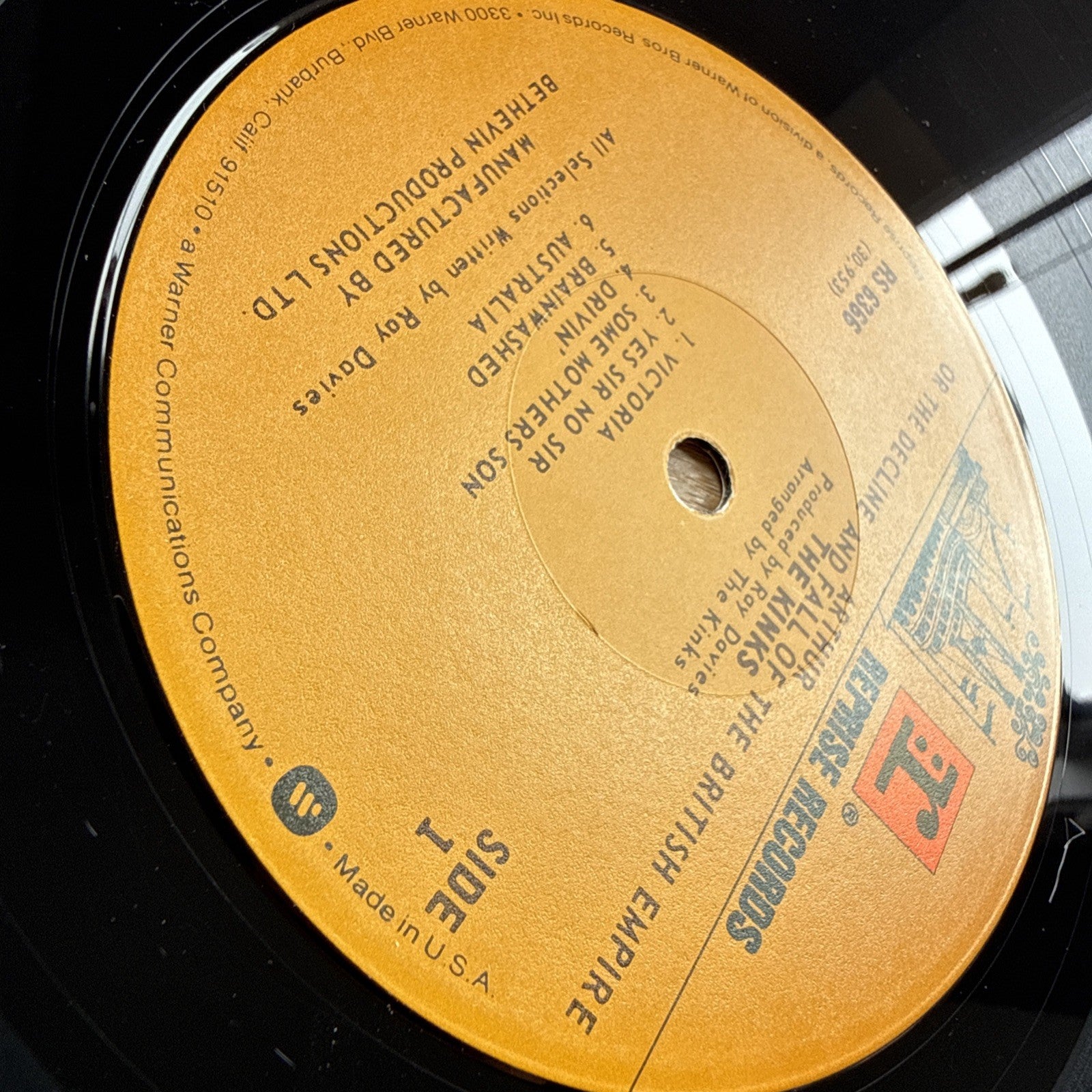 1975 The Kinks Arthur Or The Decline And Fall Of British Empire US LP Shrink VG+