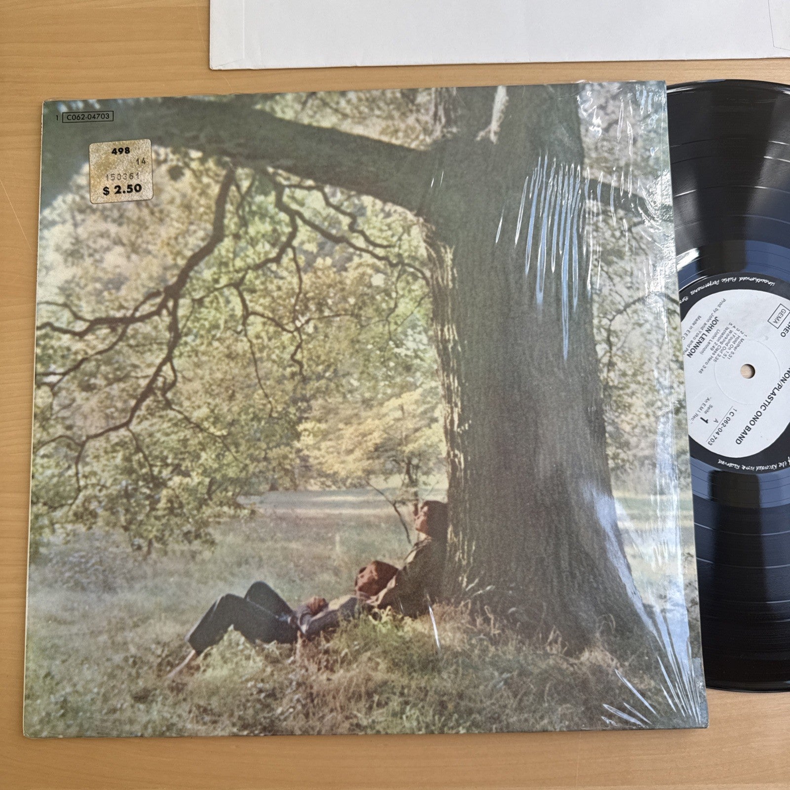John Lennon Plastic Ono Band 1970s In Shrink EX/EX Stereo Made In EEC