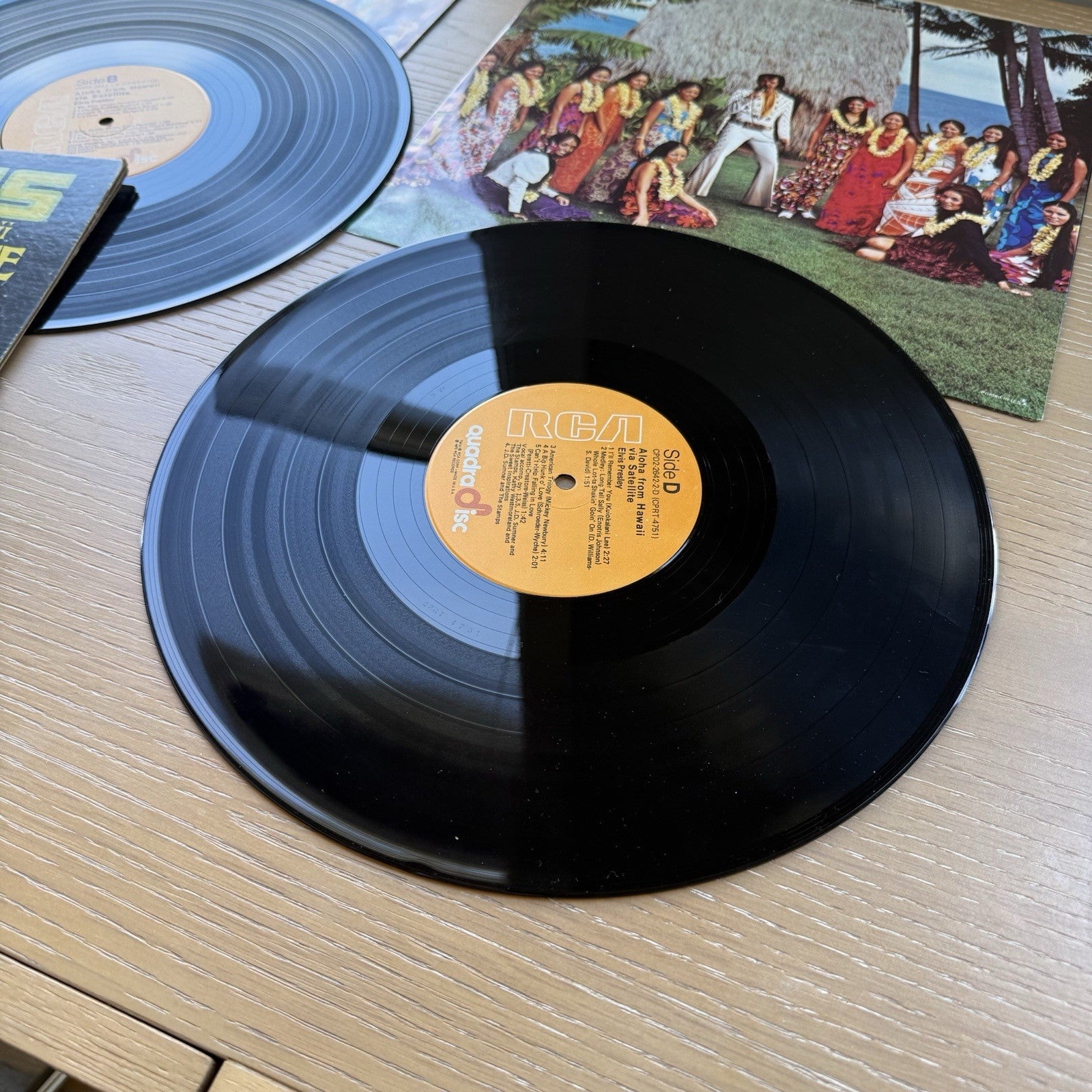 1970s Elvis Presley Aloha From Hawaii Via Satellite US Press Vinyl 2LP + Sleeves