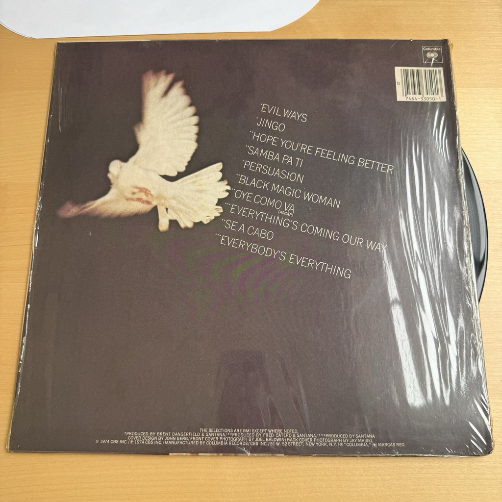 1974 Carlos Santana Greatest Hits US Pressing Vinyl LP In Shrink! VG+ Latin Rock