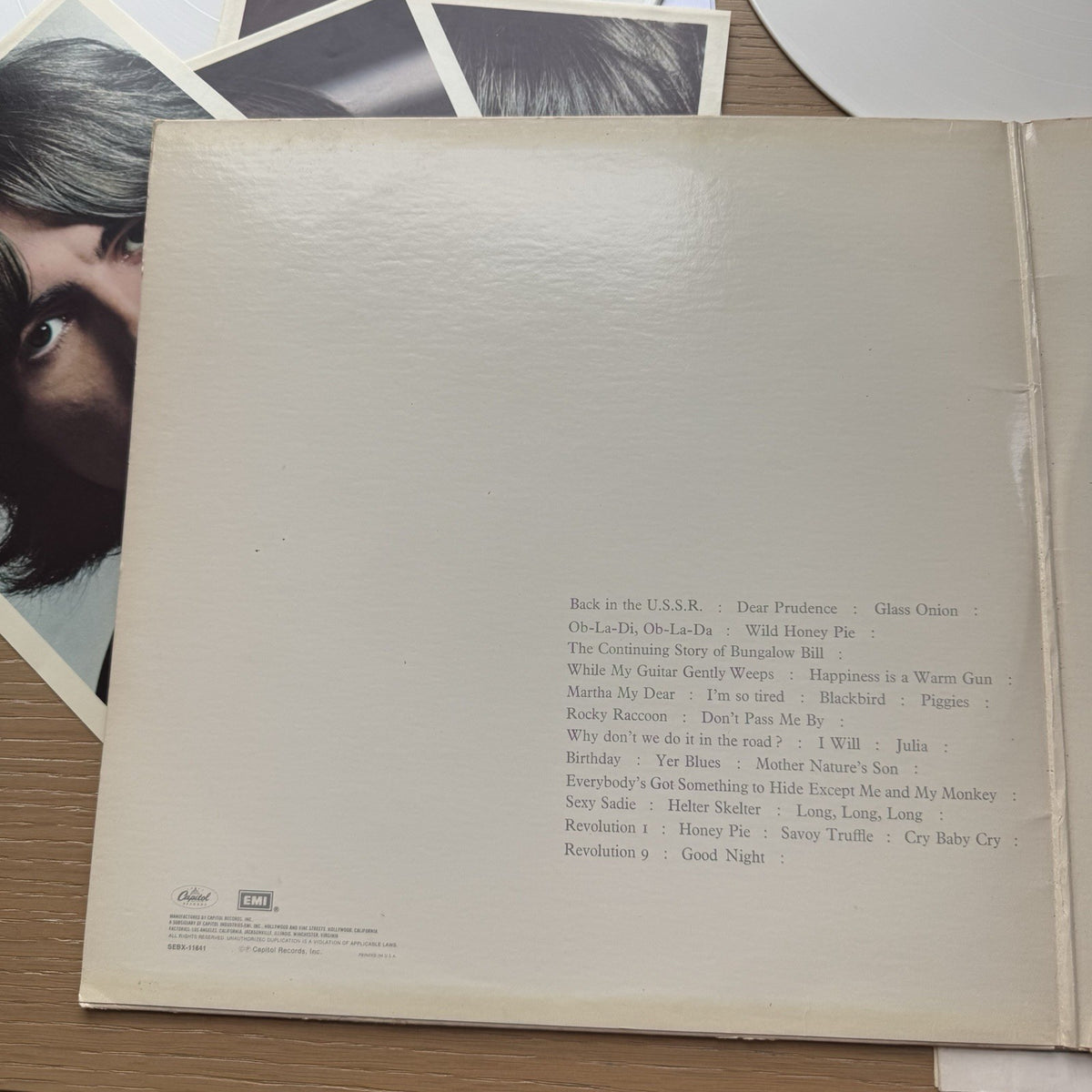 1978 The Beatles White Album LP RARE White Vinyl US Press  W/Orig Poster + Pics!