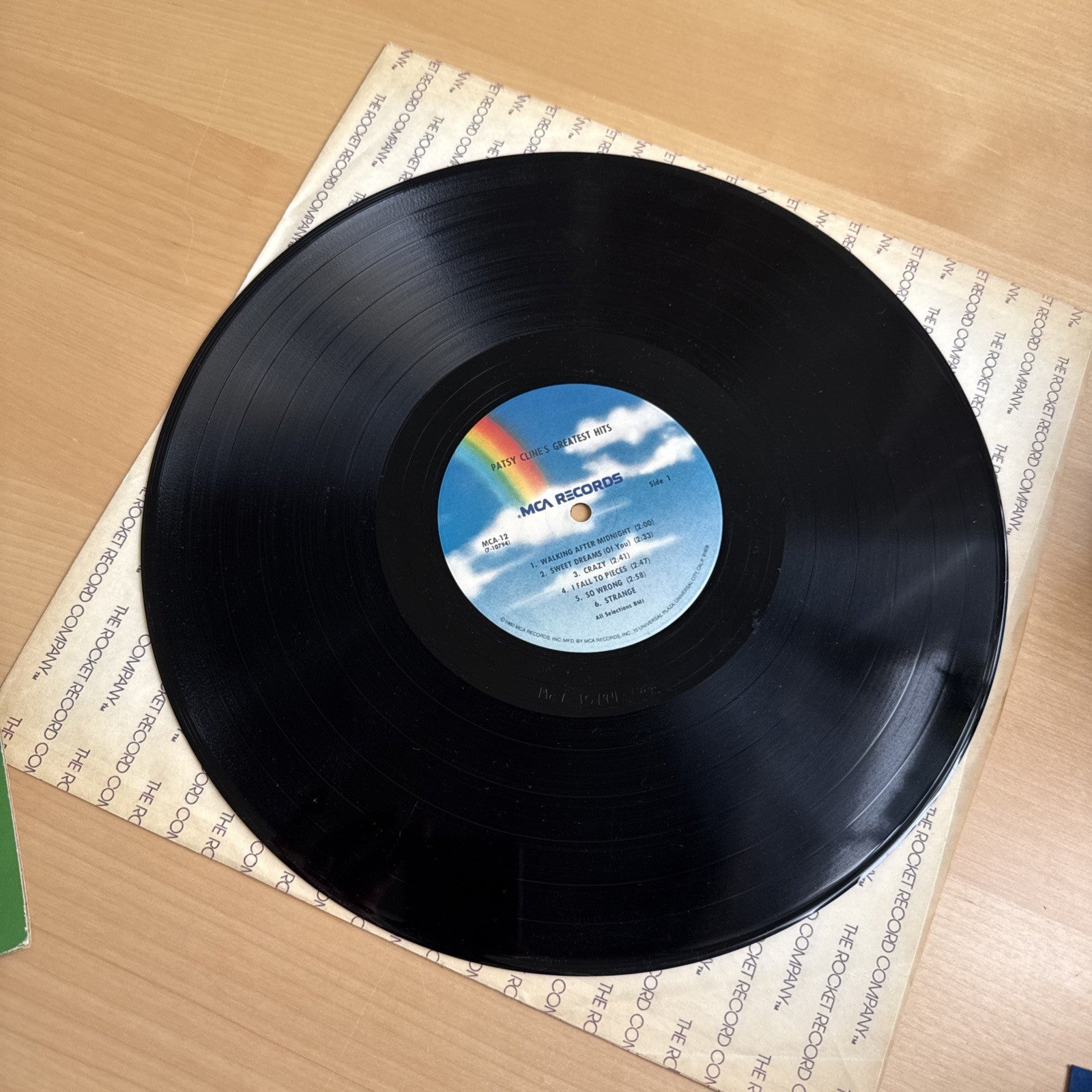 Patsy Cline ‎Greatest Hits 1980s Vintage Vinyl LP Record! Nice Copy. MCA Records