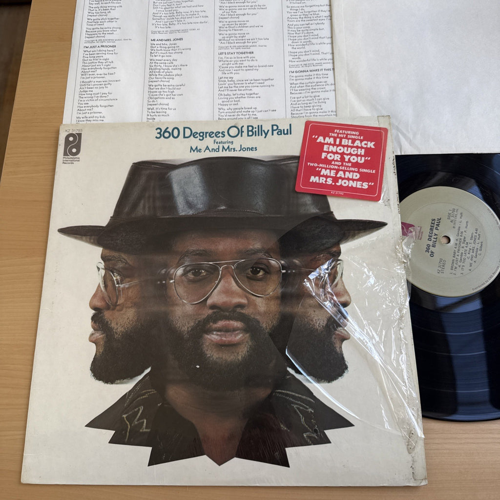 360 Degrees Of Billy Paul Lp Shrink Hype Insert Original 1972 US Press MRS Jones