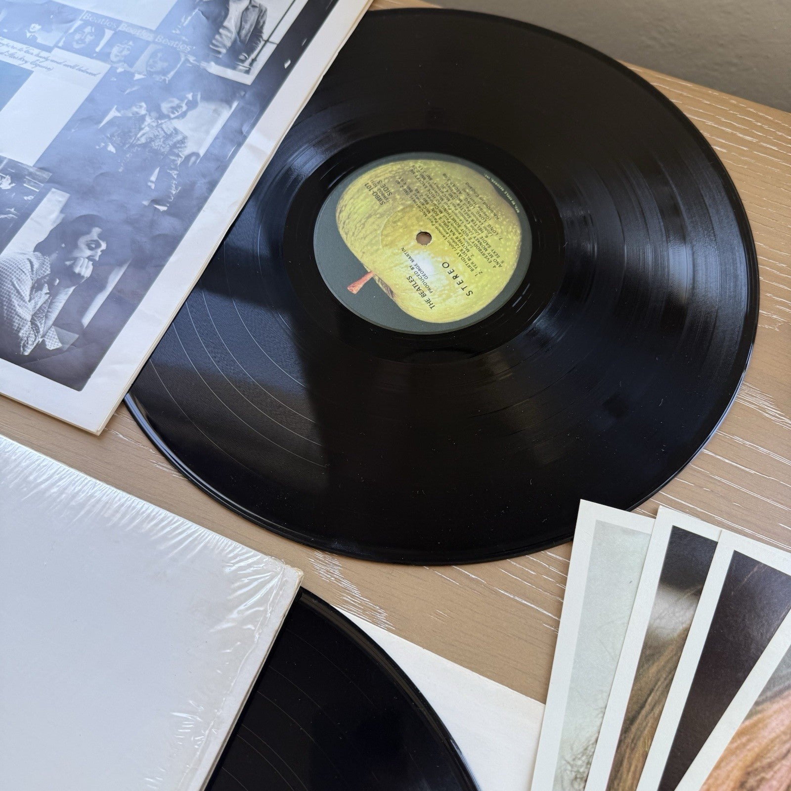 1971 THE BEATLES White Album US LA Press In Shrink! VG++ OG Poster+Photos 🍏 2LP