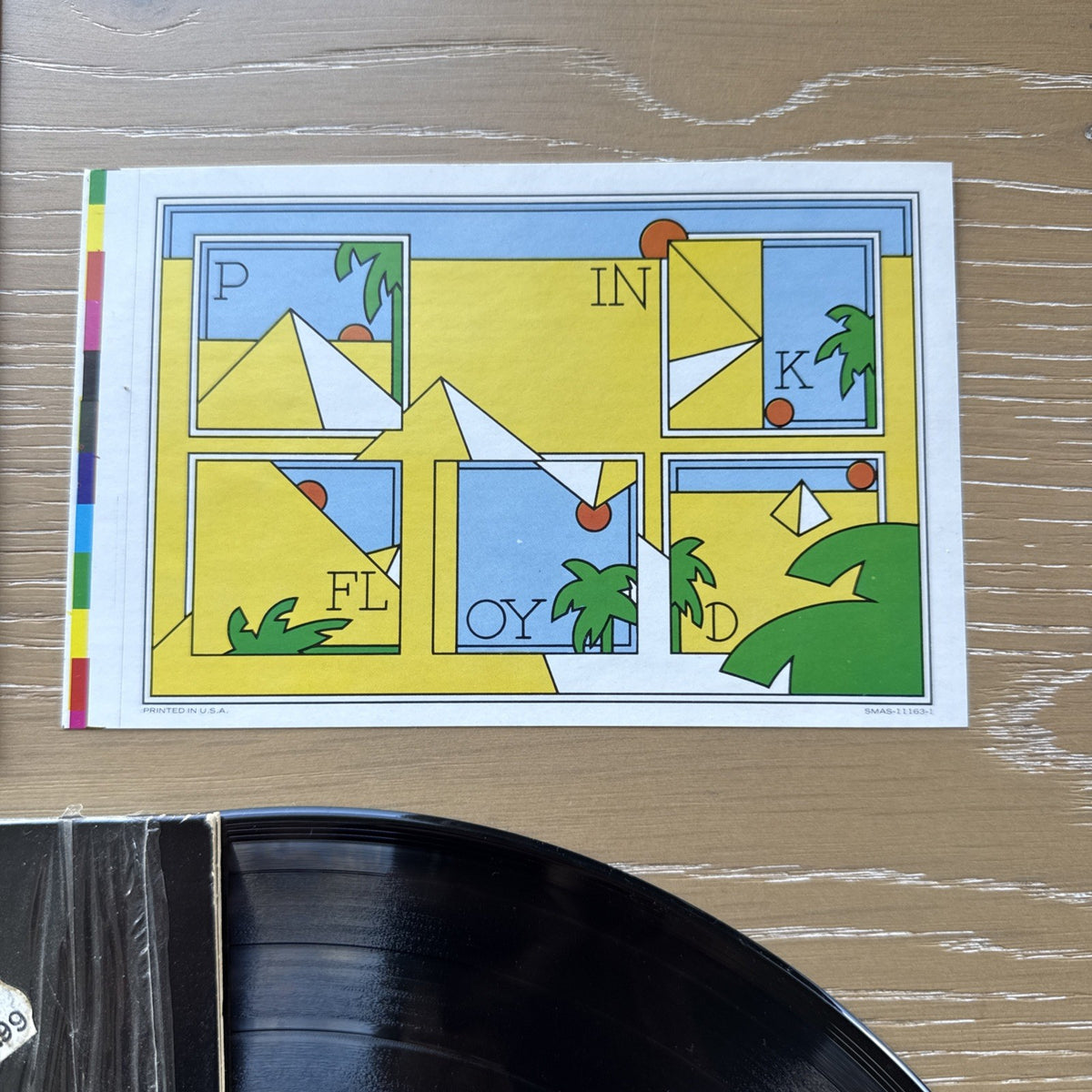 1975 PINK FLOYD Dark Side Of The Moon US Press In Shrink + Sticker VG+ OG Card