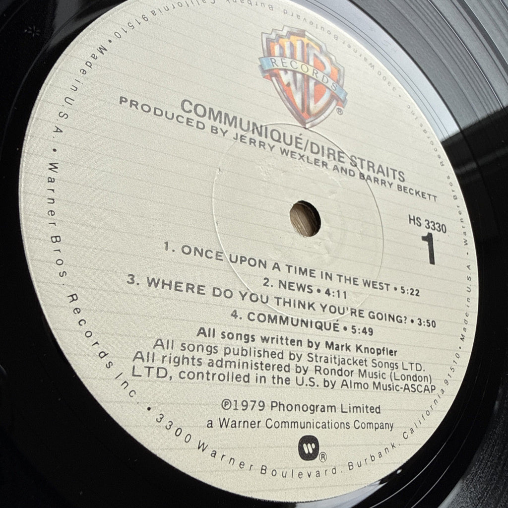 Dire Straits: Communiqué LP Vinyl US Warner Bros. US Pressing 1979 Complete EX