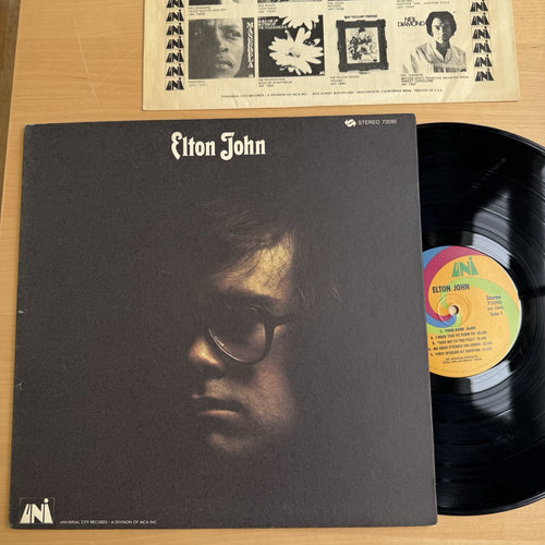 1970s Elton John Self Titled Vinyl Lp EX/EX Complete W/ Original Sleeve