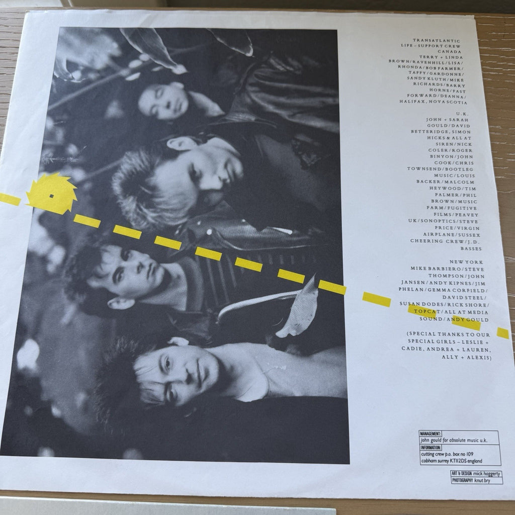 Cutting Crew Broadcast LP 1986 US Pressing Complete W/ Original Sleeve VG+