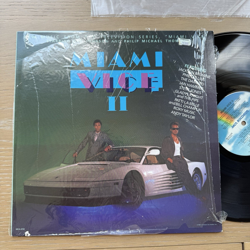 1986 MIAMI VICE II Soundtrack OG US Press In Shrink! + Rare Walgreens Sticker