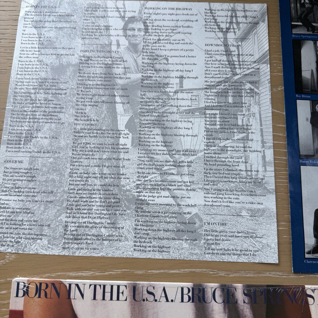 Bruce Springsteen Born In The USA LP Vinyl 1984 Columbia Shrink Hype Sticker VG+