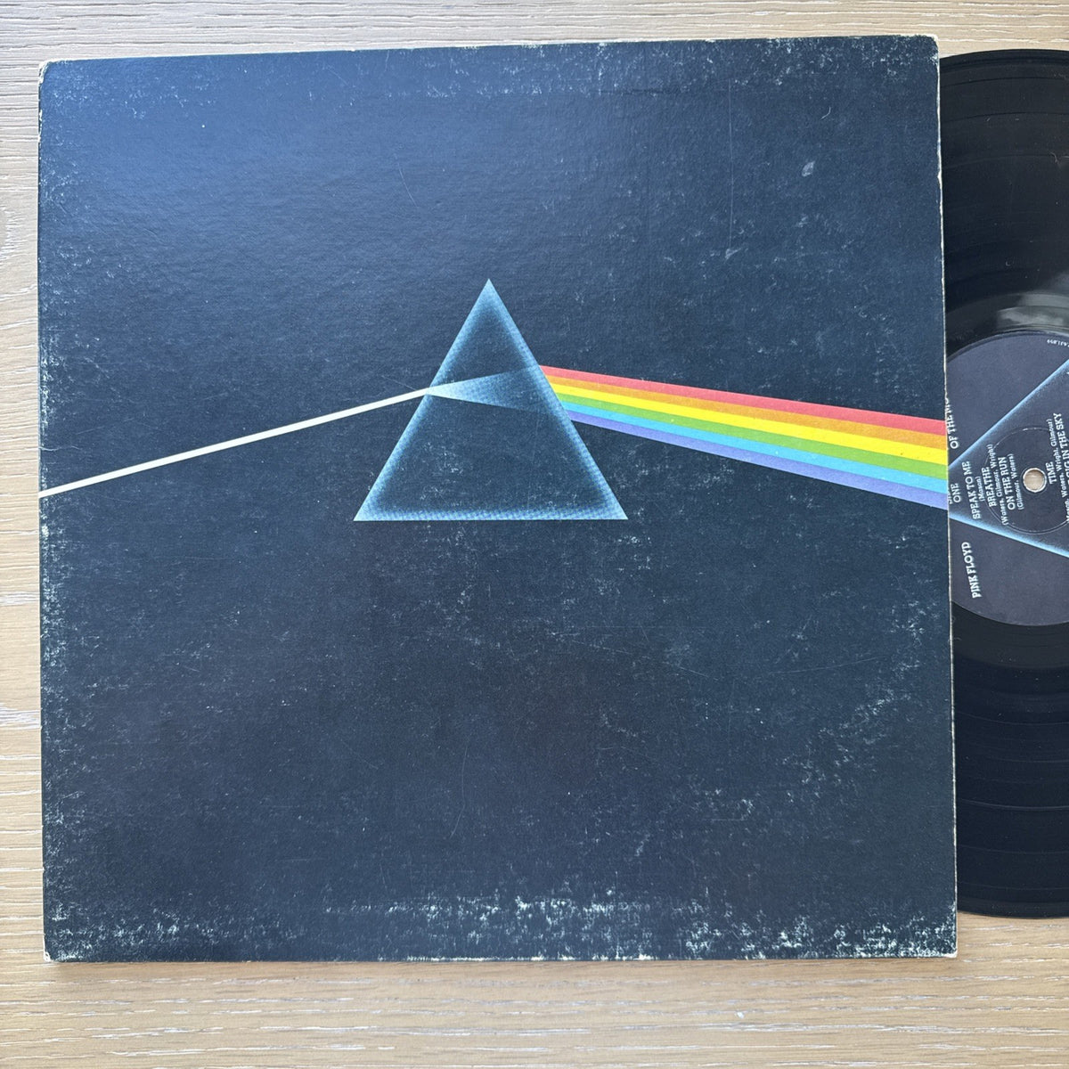 1973 PINK FLOYD Dark Side Of The Moon 1st US Winchester Wly Master Press VG+