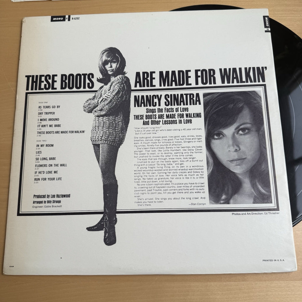NANCY SINATRA LP BOOTS 1966 US Press MONO VG+ LP Complete W/ Original Sleeve