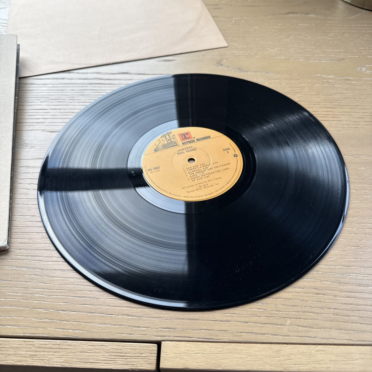 1970s Neil Young Harvest US Pressing +Sleeve! VG+ Reprise Records