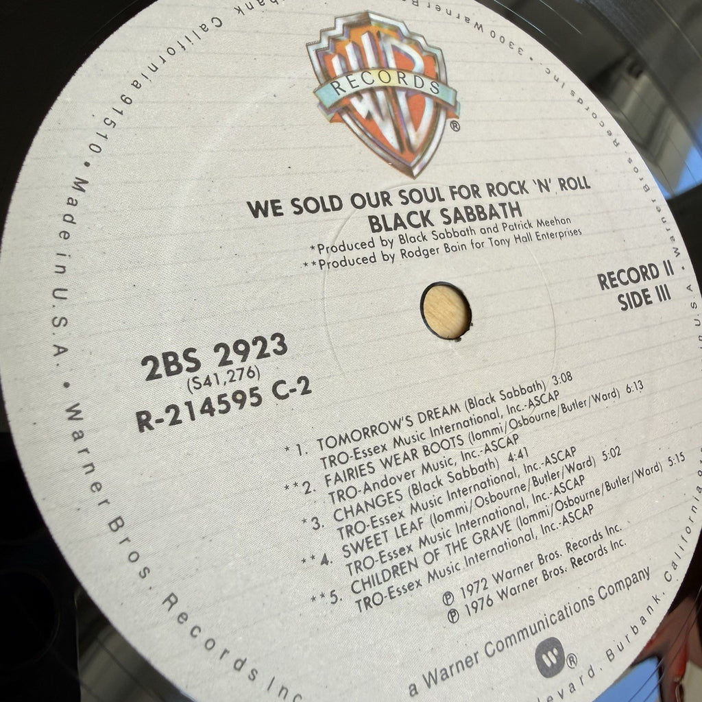 1970s US Press Black Sabbath/We Sold Our Soul For Rock 'N' Roll/ Vinyl 2 LP VG+