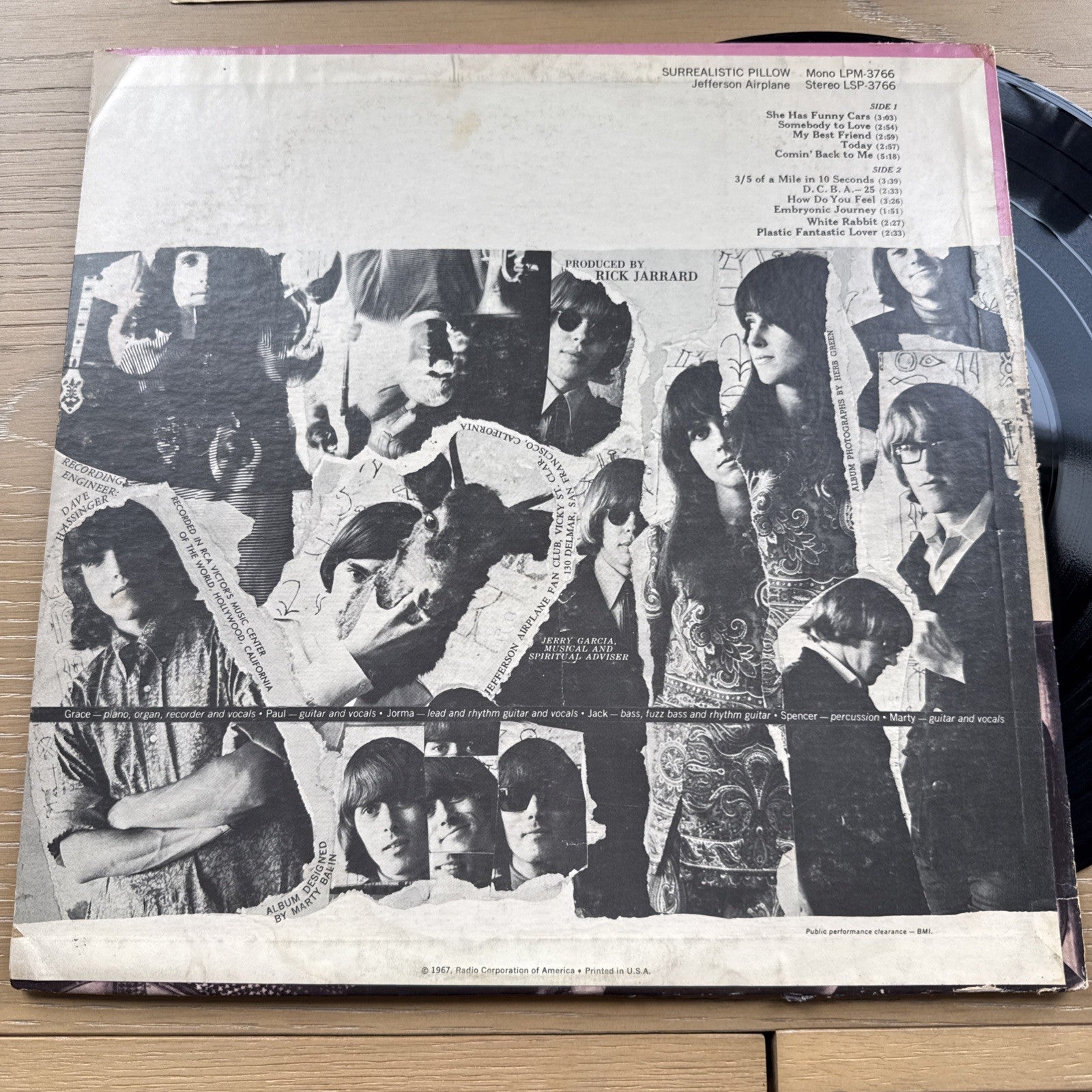 1967 Jefferson Airplane Surrealistic Pillow 1st Original US Pressing! VG+
