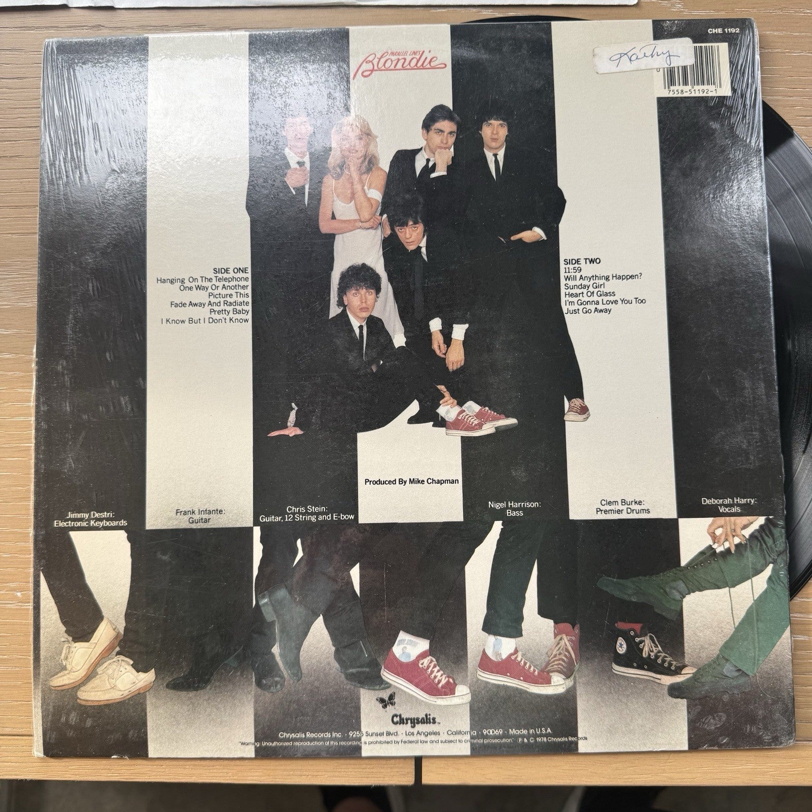 1970s Blondie Parallel Lines In Shrink US Press LP W/Hype Sticker VG+ OG Sleeve