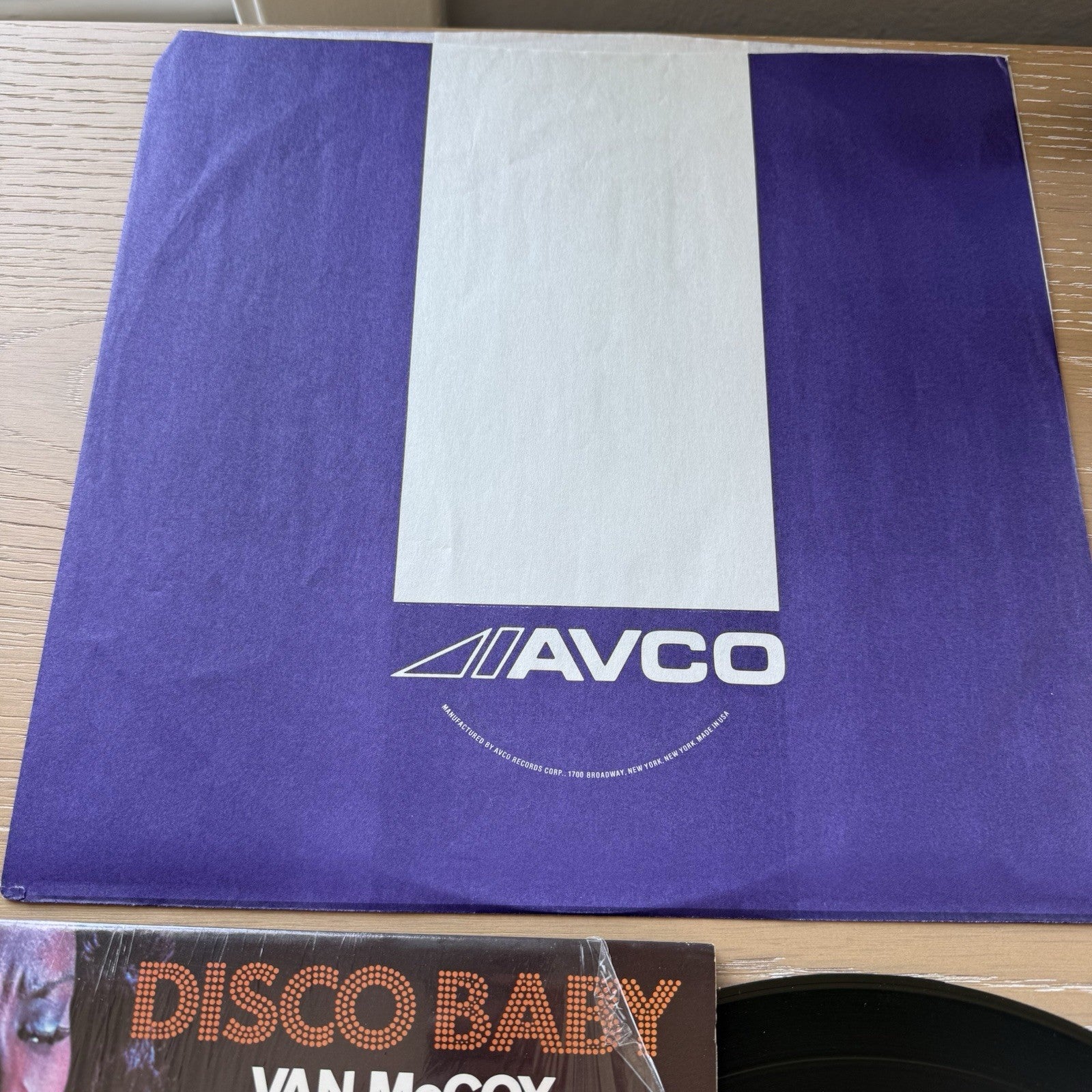 Van McCoy Disco Baby LP 1975 AVCO The Hustle In Shrink Hype OG Sticker US Press!
