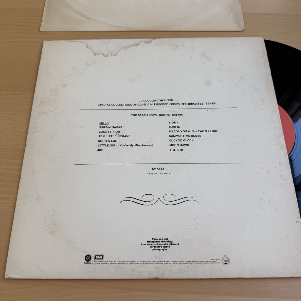 1970s The Beach Boys Surfin Safari  Capitol  Vinyl Record LP Surf Complete VG+