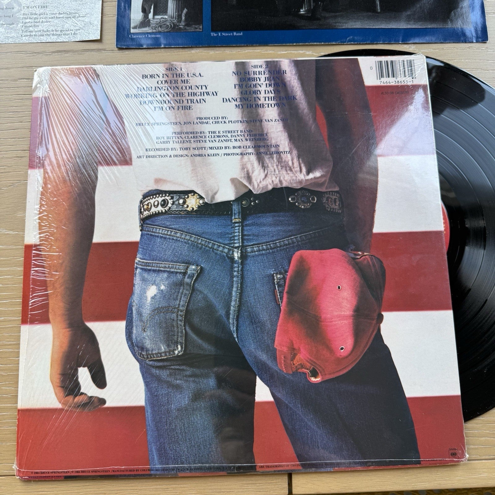 Bruce Springsteen Born In The USA LP Vinyl 1984 Columbia Shrink Hype Sticker VG+