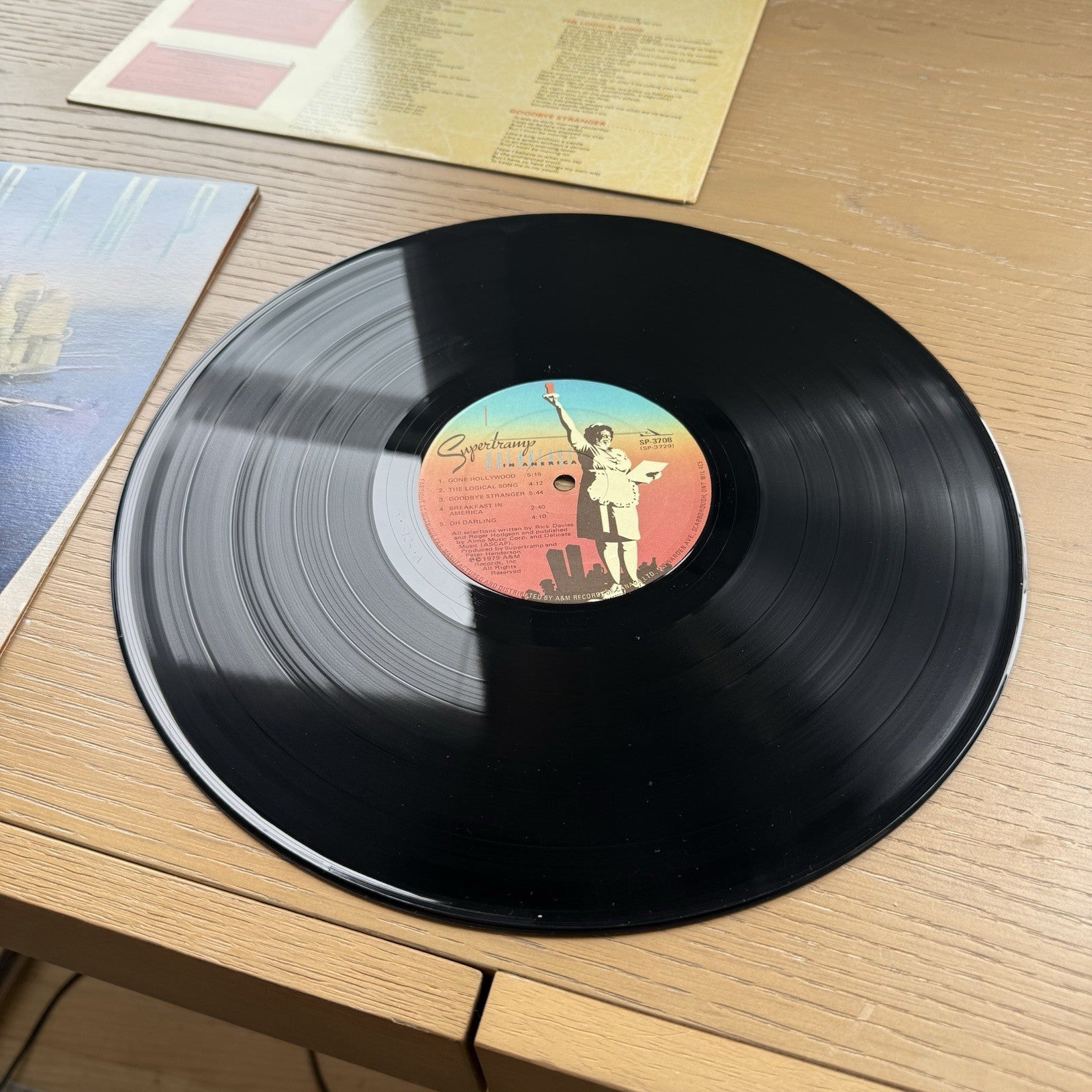 1979 SUPERTRAMP Breakfast In America Vinyl LP A&M + Original Lyric Sleeve VG+