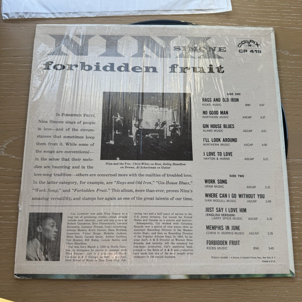 1961 Nina Simone Forbidden Fruit OG DG MONO GOLD LABEL In Shrink! US Press