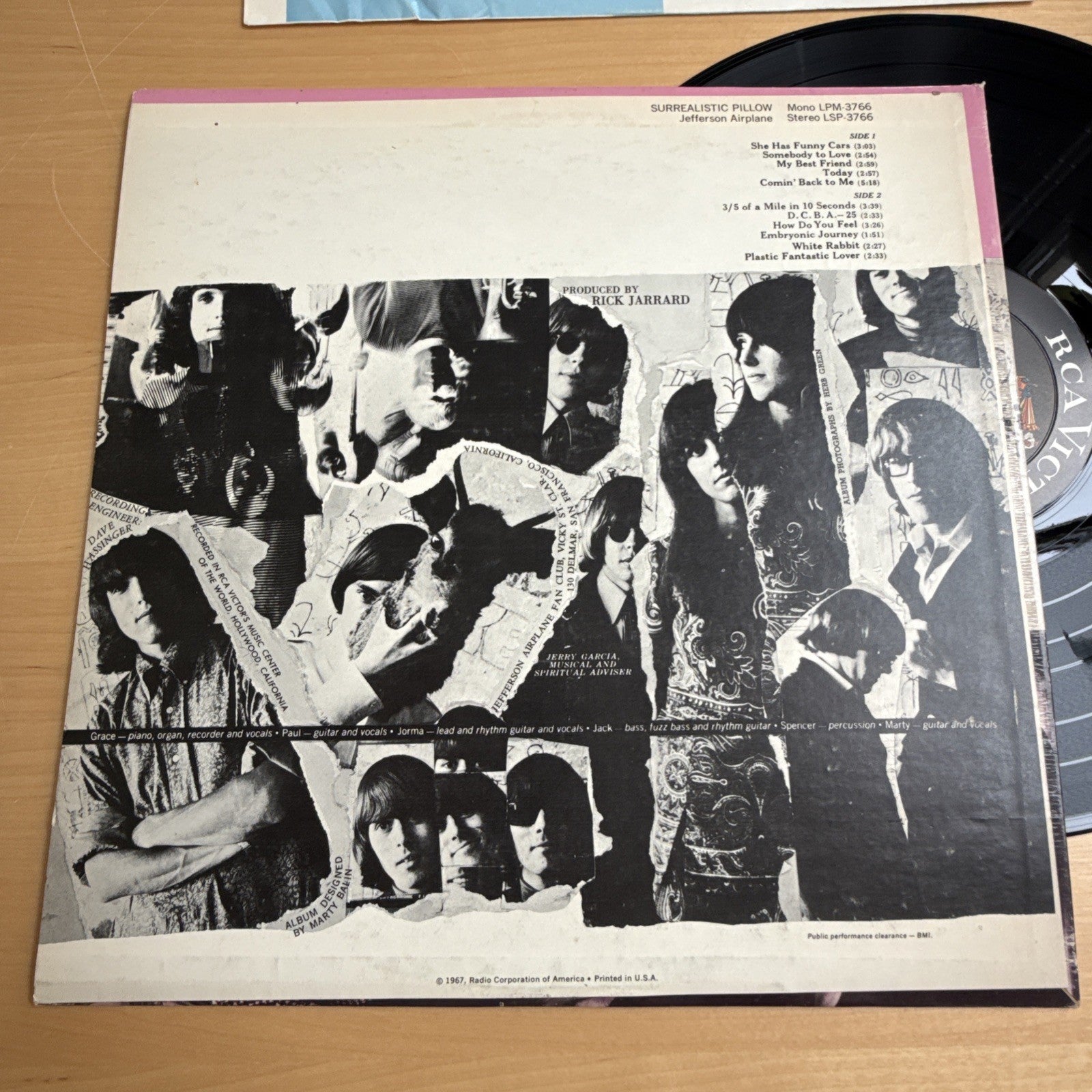 1967 Jefferson Airplane Surrealistic Pillow 1st US Rockaway Press VG+ OG Sleeve