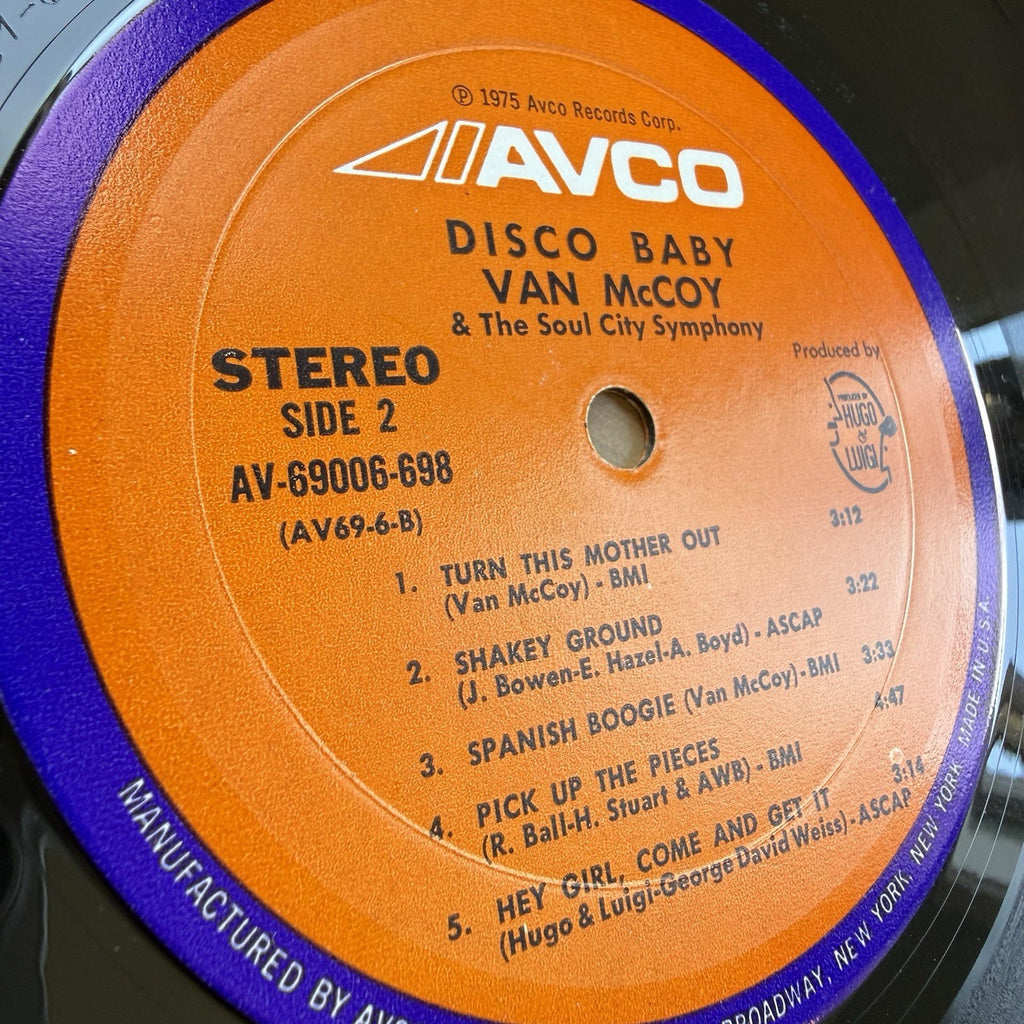 Van McCoy Disco Baby LP 1975 AVCO The Hustle In Shrink Hype OG Sticker US Press!