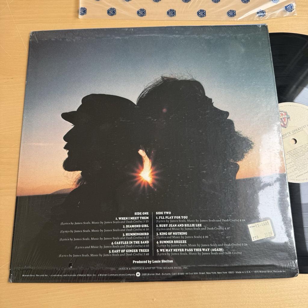 Seals & Crofts Greatest Hits Original LP 1975 Warner Summer Breeze In Shrink