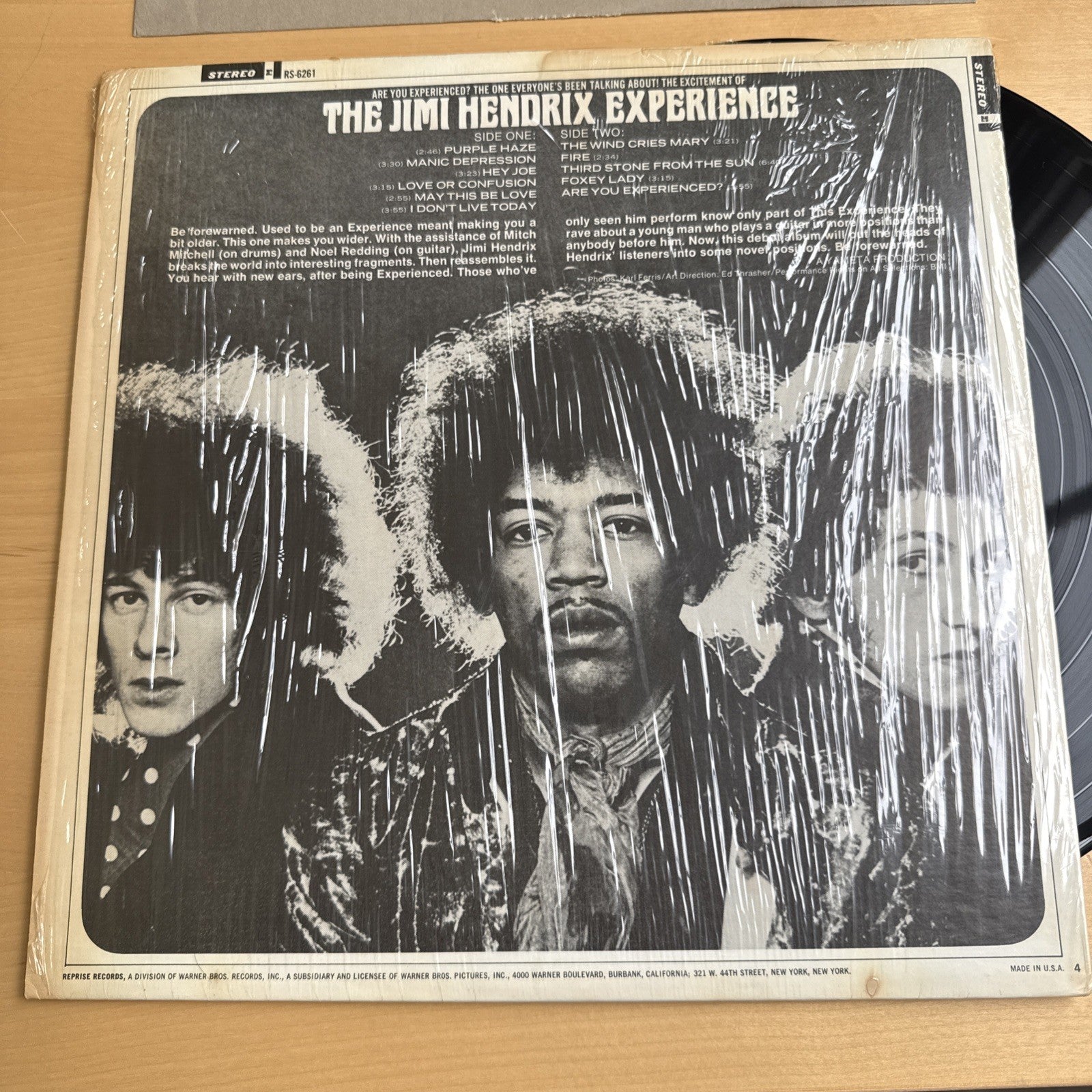 1970s The Jimi Hendrix Experience Are You Experienced US Press In Shrink! VG+