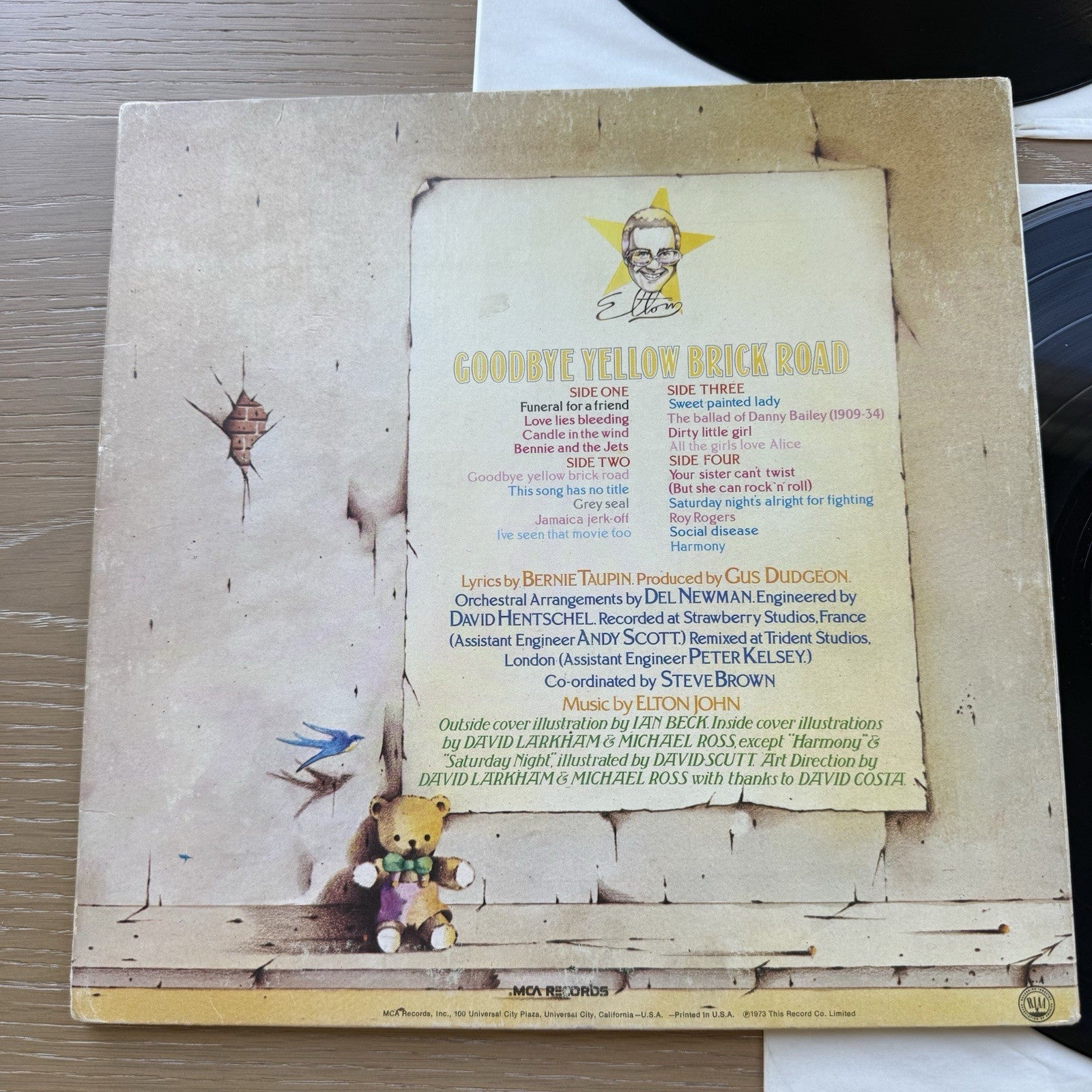 1973 Elton John Goodbye Yellow Brick Road 1st US Rainbow Press W/Sleeves! VG+