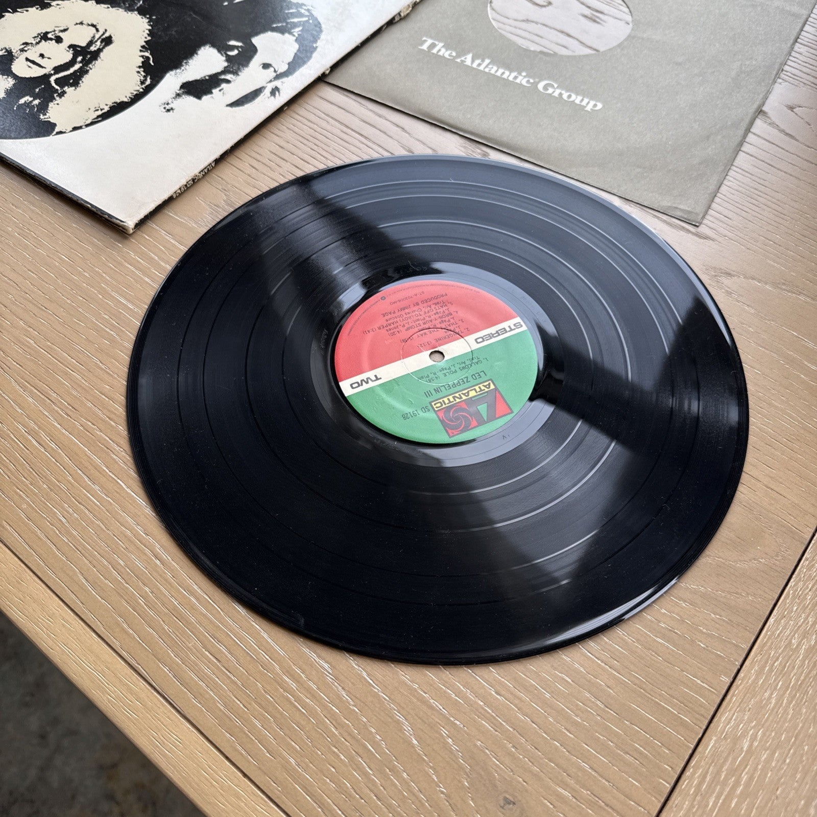 LED ZEPPELIN III 1970s US Monarch Press + Sticker Working Wheel +OG Sleeve VG+