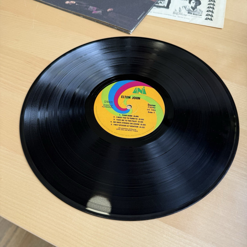 1970s Elton John Self Titled Vinyl Lp EX/EX Complete W/ Original Sleeve