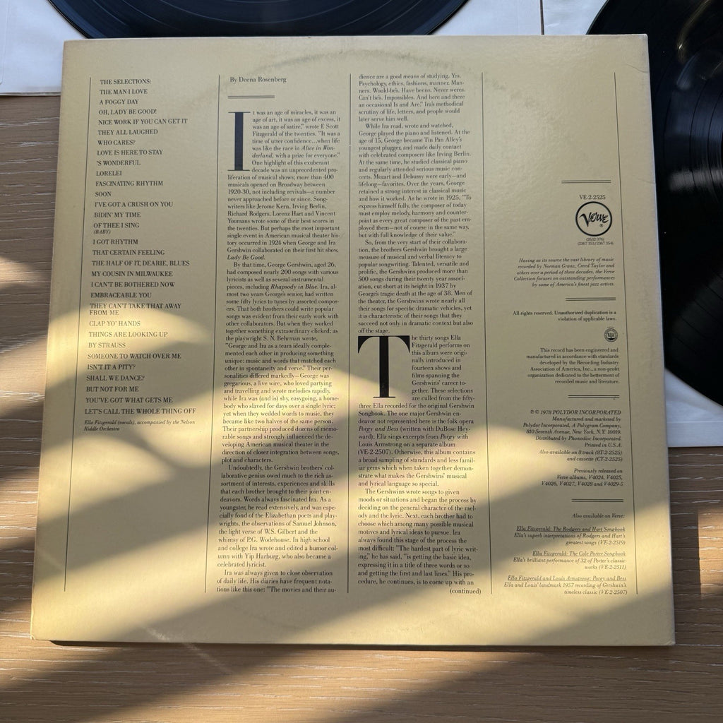 Ella Fitzgerald 2 LP set The George and Ira Gershwin Songbook US Press VG++